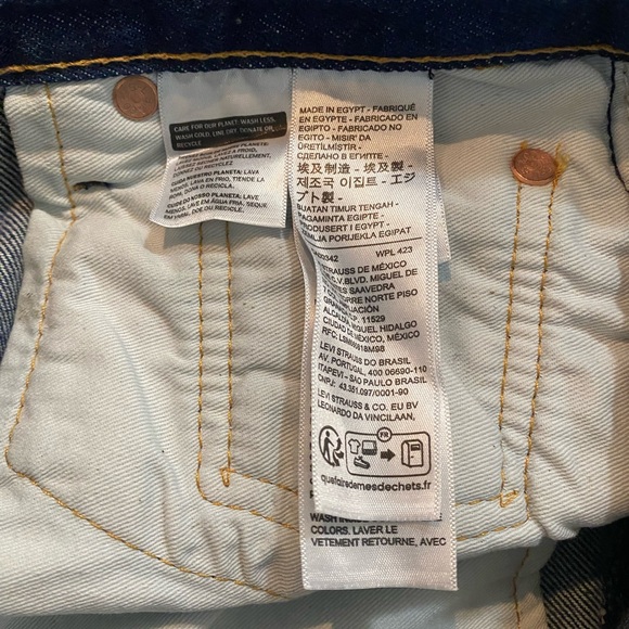 Levi’s 501 Original Fit Night Hawks Dark Wash Denim Jeans - Picture 10 of 12